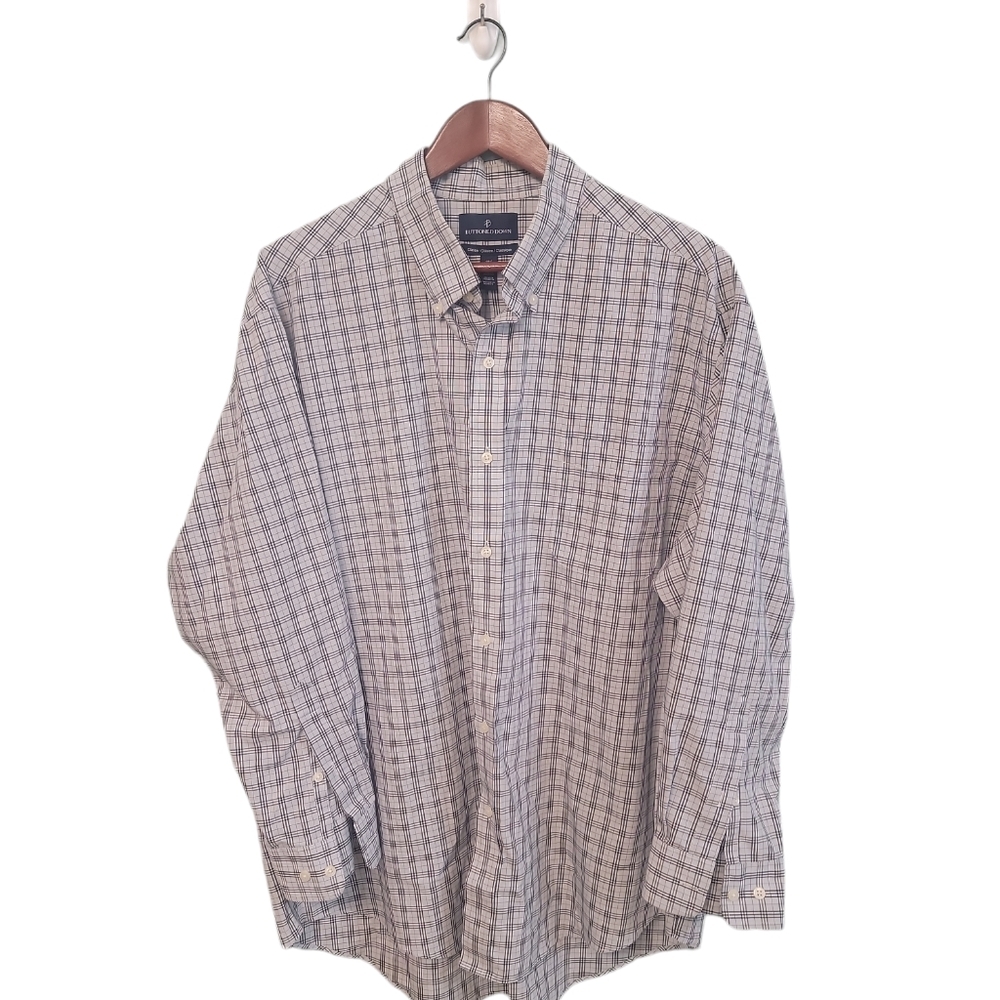 Buttoned Down Mens Classic‎ Casual Career Dress Shirt Size 18.5 34